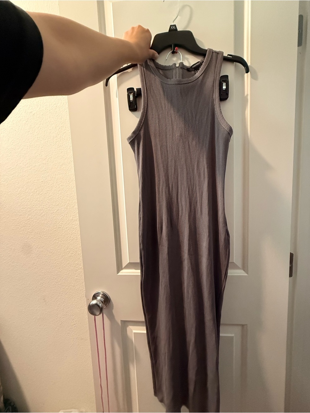 Forever 21 Ribbed Tank Maxi Dress - Gray